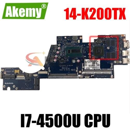 FOR HP For ENVY 14-K 14-K200TX Laptop Motherboard W/ I7-4500U CPU LA-9314P 727527-501 740M GPU 2GB RAM 100% working
