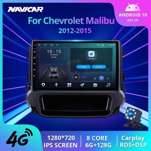 DSP IPS 2DIN Android 10 Car Multimedia Player 6G+128G For Chevrolet Malibu 2012-2015 Auto Radio Stereo GPS Navi Wifi BT Carplay