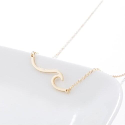 European and American jewelry long wave necklace only beautiful waves waves pendant clavicle chain beach surfers friend gifts