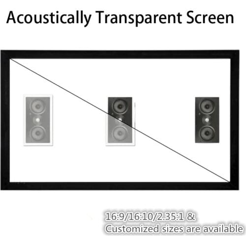 F1VWAW Homecinema 4:3 VideoFormat 4K White Woven Acoustic transparent Sound acoustically Fixed frame projection projector screen