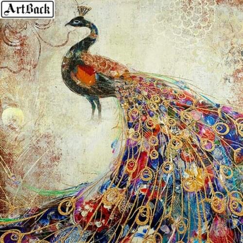 Diamond Mosaic Animals Full Square 5d Diamond Painting Peacock Sticker Handmade Diamond Embroidery Home Decor
