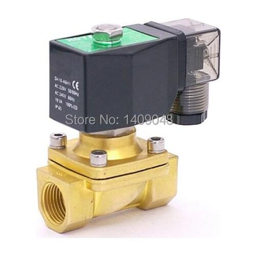 PW-25 plug type 0~10bar 2/2 way direct acting NC brass G1" bsp water, oil, air solenoid valve FKM Seal orifice 25mm