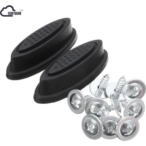 ISKYBOB 2X Replacement Plastic Luggage Stud Foot Feet Pad Black For Any Bags Kit Fashion