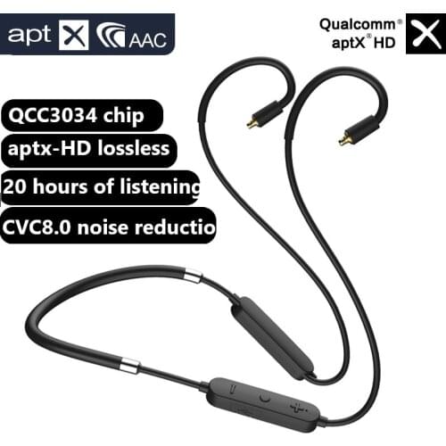 Aptx HD Bluetooth Headphone Upgrate Cable Mmcx 0.78mm Wireless IE80 IM50 IE40PRO A2DC HiFi Audio Wire for Sennheiser ATH