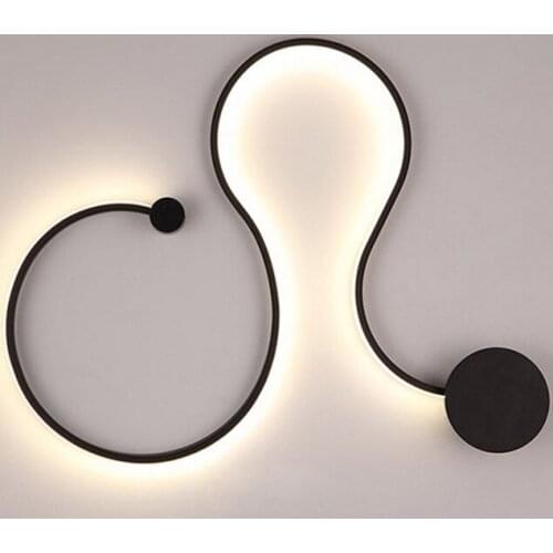 Creative interior LED art wall lamp post-modern simple creative living room bedroom corridor aisle background snake-like lights