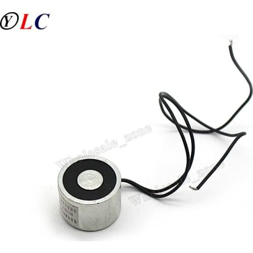 Metal 22lbs 100N 5W DC 12V Holding Electromagnet Lift Solenoid ZYE1-P30/22