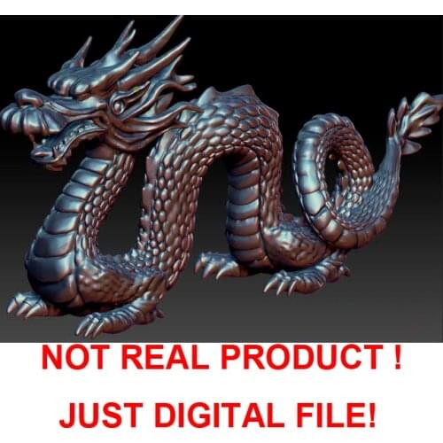 Dragon 3D model in STL file sculpture for CNC and printer