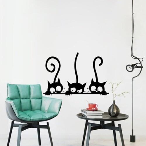 Cartoon Cats Animal Household Room Window Wall Sticker Mural Decor Decal Removable Hot wall decals for wall DIY Accessory A30720