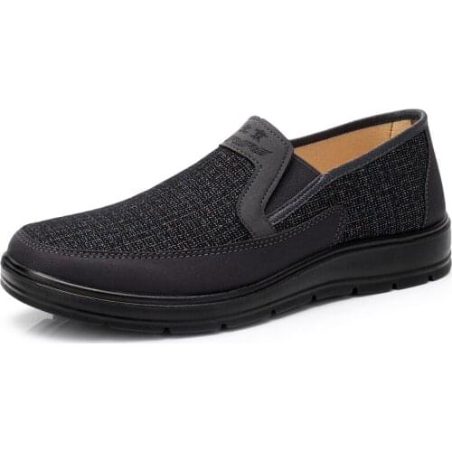 Plus Size 48 Mens Loafers Soft Comfortable Moccasin Spring Autumn Canvas Shoes Mens Driving Casual Flat Shoes Black