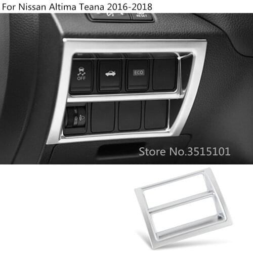 Car styling body stick cover ABS Chrome front head light switch trim frame lamp 1pcs For Nissan Altima Teana 2016 2017 2018