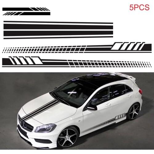 Car Door Side Skirt Stickers Auto Body Accessories Waterproof Car Sticker Stripe Graphic Decal Vinyl Paster For Car Decoration
