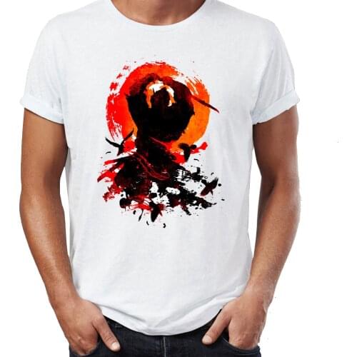 New Men short sleeve t-shirt Samurai Under The Sun Awesome Artwork Drawing Printed t shirt tees tops harajuku streetwear