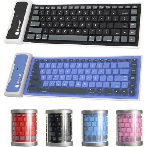 87 Keys Portable Mini USB Keyboard Flexible Waterproof Soft Silicone Gaming Keyboard Tablet Foldable Computer Keyboard Laptop