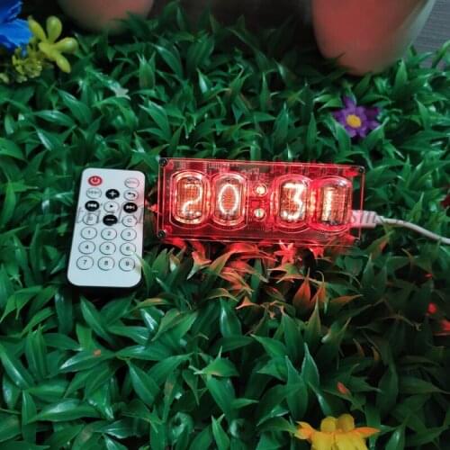 IN12 glow tube clock, retro nostalgic personality pendant, creative decoration in the living room, DIY cool colorful gift