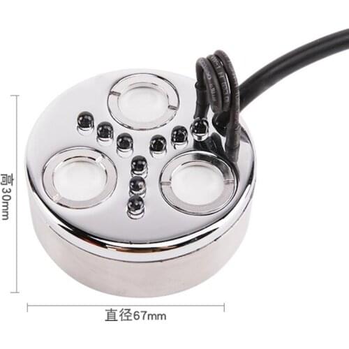 Ultrasonic mist maker fogger 3 head humidifier + transformer 900ml/h with color light High quality