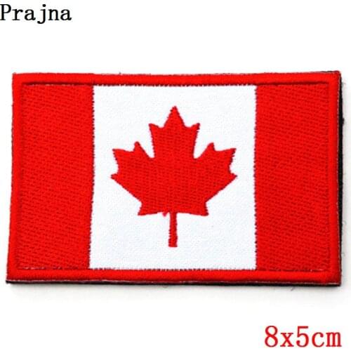 Embroidered Fabric Canada Velcro Flag Quebec Patch Army Tactical Uniform Maple Leaf Badge Sleeve Flag Flag Hook Patch