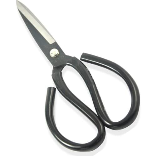 Wangwuquan extra large carbon steel scissors with soft grip rubber handle for household and garden trimming