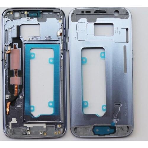 10pcs/lot Aluminum Middle Frame For Samsung Galaxy S7 G930F G935 Metal Housing Bezel Chassis Parts +Volume power button