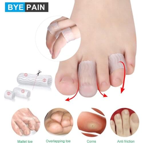 2Pcs=1Pair Toe Protector Breathable Silicone Toe Covers Tube for Corns Calluses Blister Toe Separators Toe and Finger Guards