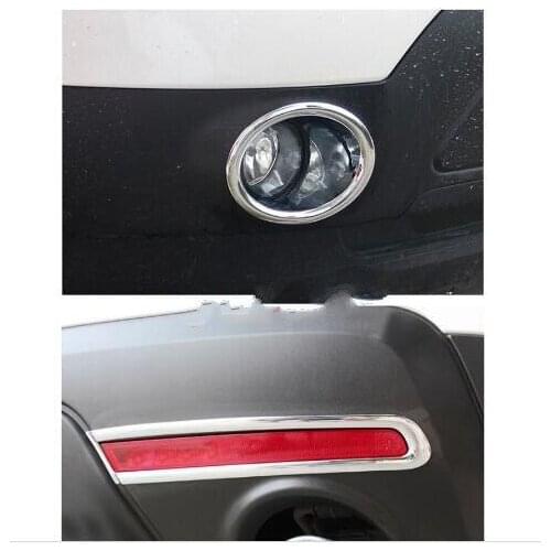 4pcs Band New ABS Chrome Front + Rear Fog Light Lamp Cover Trim For Ford Explorer 2011 2012 2013 2014