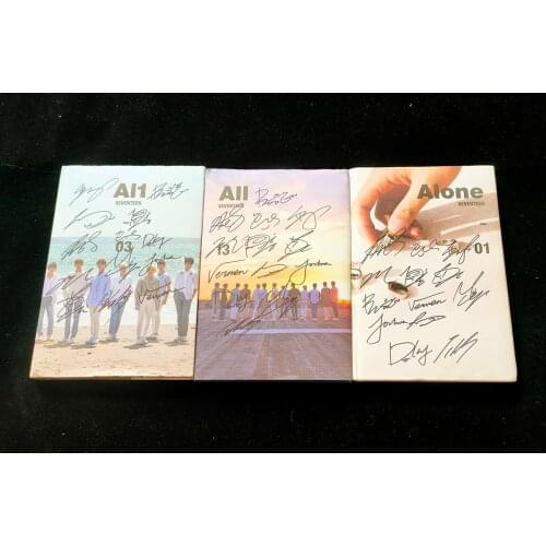Signed SEVENTEEN autographed 2017 mini4th album AL1 + photobook+signed poster 052017