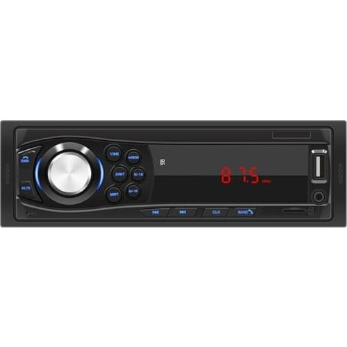 LED Multimedia Car Player 12V Universal 1DIN Car Stereo Radio Player Aux Input Receiver Support TF Card U Disk FM