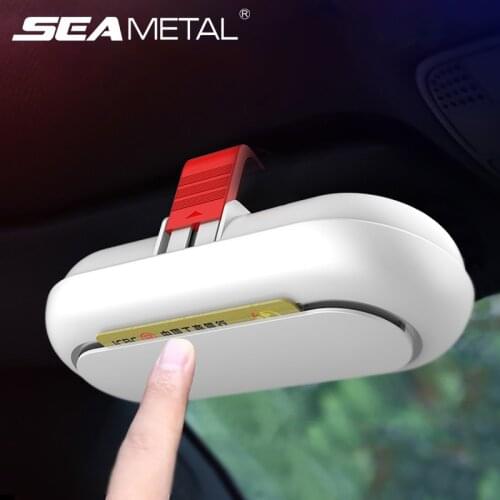 Car Sun Visor Storage Bag Sunglasses Case Holder Interior Auto Sun Visor Sun Glasses Box Universal Card Case Mount Auto Organize
