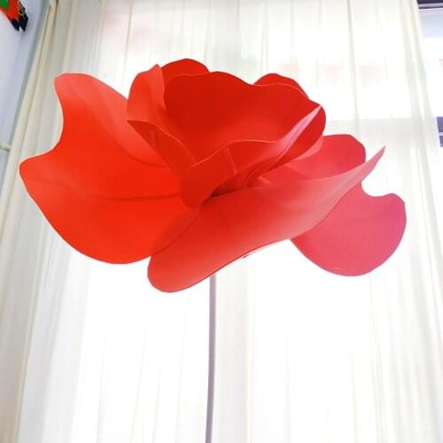 Large 90cm Foam Poppies Flower Head Wall Hang Artificial PE Flower Display Wedding Home Background Festive Stage Decor
