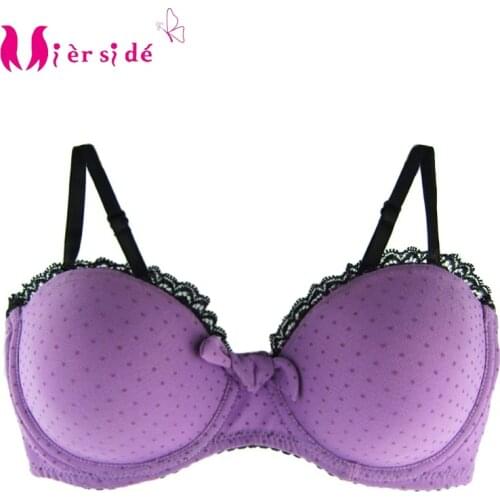 Mierside 604-133 Padded Hot Sale Girls' Bra Comfortable Push Up Women Underwear Lovely Purple Bra 34 36 38 A B C D