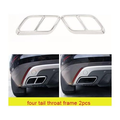 For Land Rover Range Rover Velar chrome ABS Four tail throat frame 2pcs