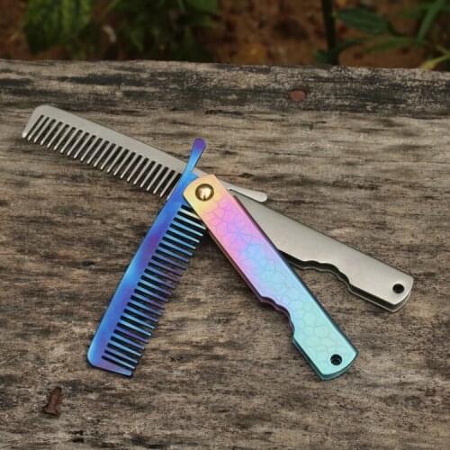 EDC hand tools tactical pocket folding comb titanium outdoor tools