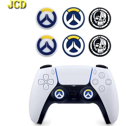 JCD 2PCS Thumb Stick Grip Cap Joystick Cover For PS5 PS4 Pro Slim Silicone Thumbstick Case For Xbox 360 One Controller