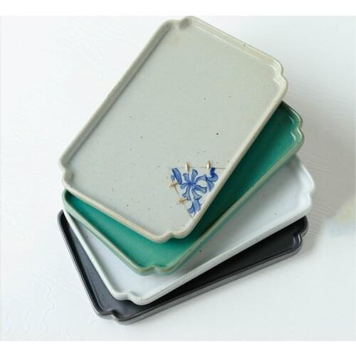 Ceramic Tea Tray Tray Stoneware Dry-Bulb Disk Pot Bearing Pot Torr Fruit Cha Dian Pan Kung Fu Tea Saucer Tea Tray Tea Table