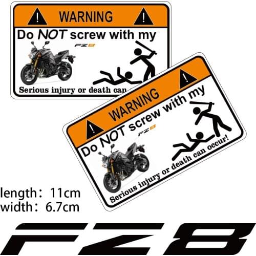 KODASKIN Motorcycle Cheap 2D Creative Warning Sticker Decal for YAMAHA FZ8