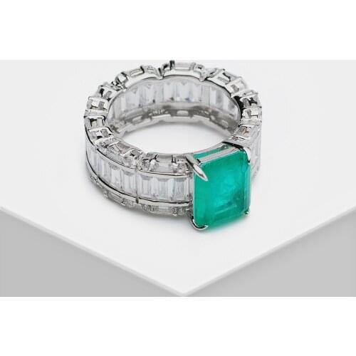 P69 Amorita Sterling 925 Silver Rings Fine Jewelry Cubic Zircon Stone For Women Men Luxry Ring