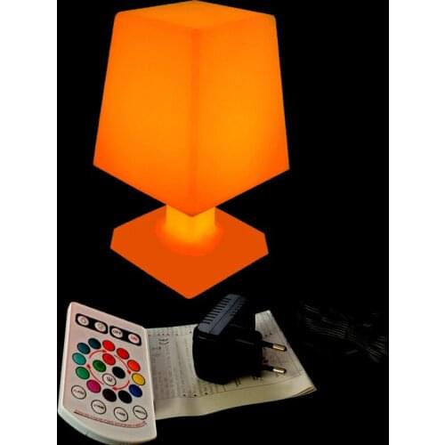 L16*W16*H25 New Arrival 16 Colour Changeable Waterproof LED RGB Table Lamp Light for Christmas Atmosphere Mood Free Shipping 1pc