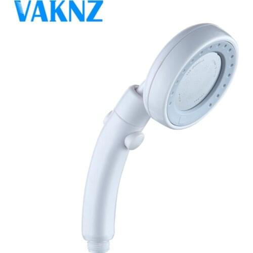 Japan style one botton stop hand bath shower head ABS rotatable water-saving shower