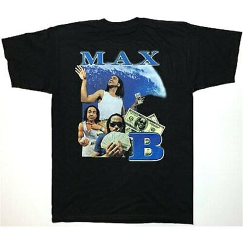 Max B Black Tees Homage Max B Rapper Tees Unisex Clothing Men Vintage 90S Brand Fashion Tee Shirt