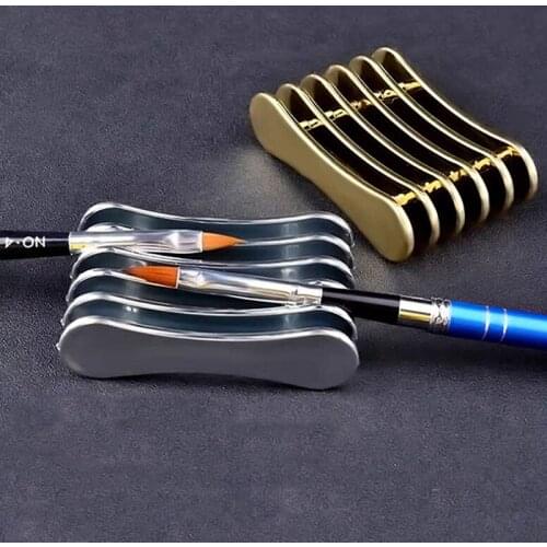 Nail Art Brush Holder Set Pen Display Stand Tools Plastic Gel Brush Rest Holders For Nail Decorations