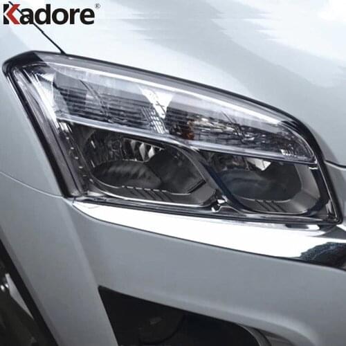For Chevrolet Trax 2014-2016 2017 2018 Chrome Car Front Lamp Cover Headlight Trim Frame Decoration Exterior Accessories Sticker
