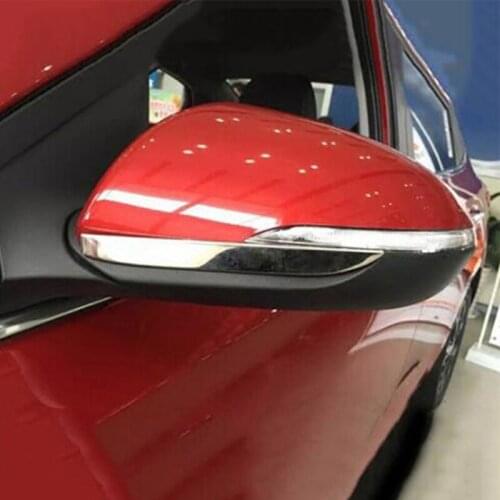 ABS Chrome For Hynudai Solaris 2 2017 Car Accessories door side Rearview mirror strip Cover Trim Styling