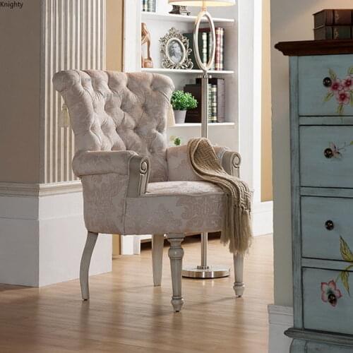 Nordic Fabric Living Room Furniture Single Leisure Sofa for Bedroom Computer Study Table Chair Apartment Balcony Casual Sofas l