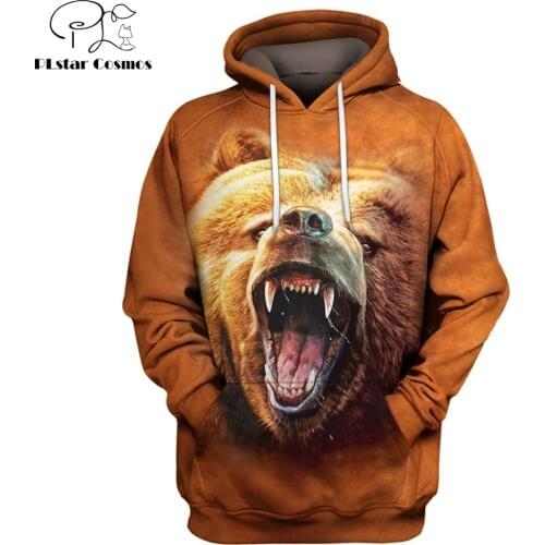 2019 New Fashion Men 3d Hoodie Loving The Bear animal Printed hoodies/Sweatshirt Unisex Casual streetwear sudadera hombre