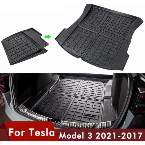 New Model3 Trunk Mats Customized Car Rear Trunk Storage Mat Cargo Tray Waterproof Pads For Tesla Model 3 2021 Accessories