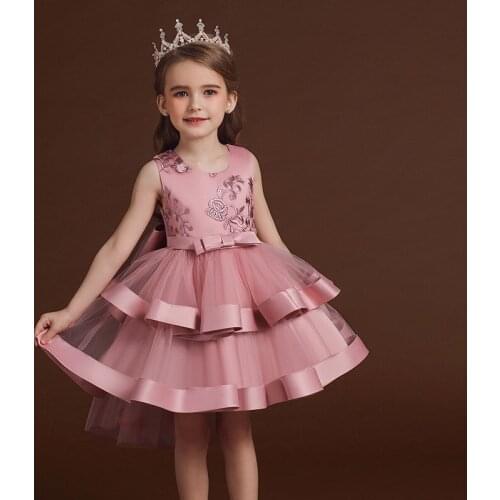 2-10Yrs Girls Dress Kids Wedding Dresses for Girls Formal Performance Gown Birthday Party 2021 Christmas Dress Baby Clothes