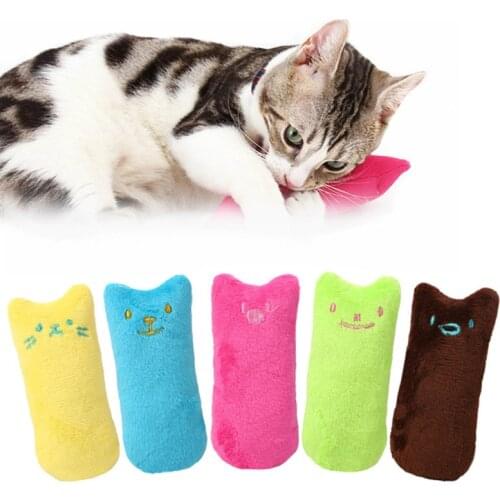 Plush Catnip Pet Cat Teeth Chewing Toy Interactive Pet Cat Bite Scratch Play Toy Cat Thumb Claw Catnip Toys For Cat