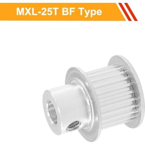MXL 25T Timing Belt Pulley 7mm/11mm Belt Width MXL Type Sychronous Pulley Wheel 5/6/6.35/8mm Bore Motor Belt Pulley