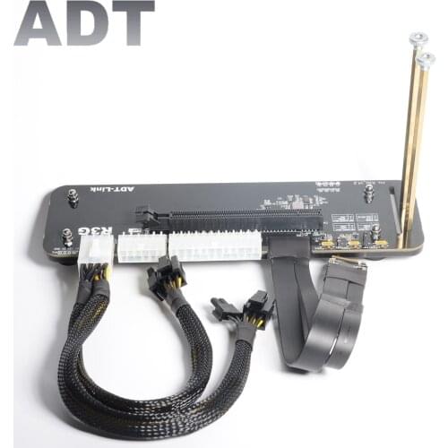 R43SG M.2 key M External Graphics Card Stand Bracket with PCIe3.0 x4 Riser Cable 25cm 32Gbs For ITX STX NUC VEGA64 GTX1080ti