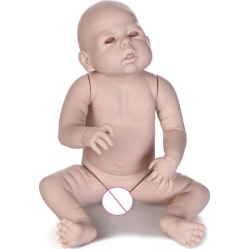 22inch Full silicone vinyl baby reborn kit Rebirth Infant Mould girl boy bebe Reborn Doll Kit Prototype
