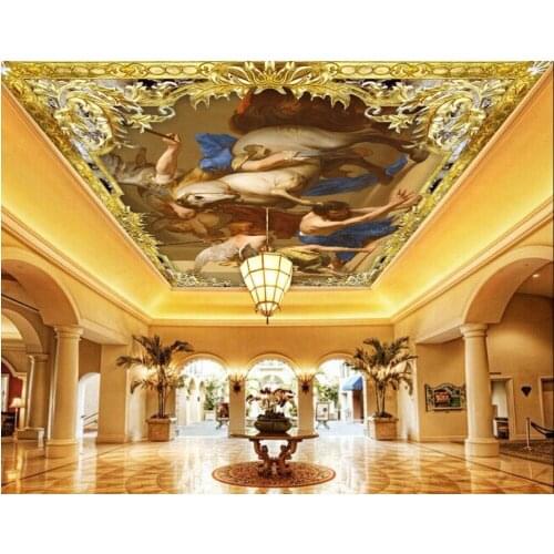 Custom photo 3d ceiling murals wallpaper European angel decoration painting 3d wall murals wallpaper for walls 3 d